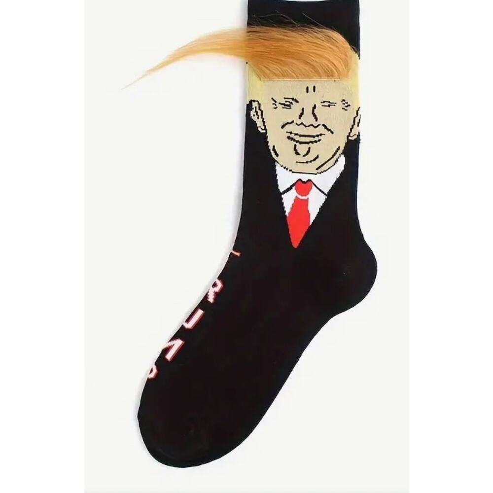 New Trump Socks Black Hair Trumplican Vote Election America Great Adult Unisex